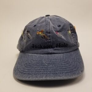 Denim Blue Embroidered Cap